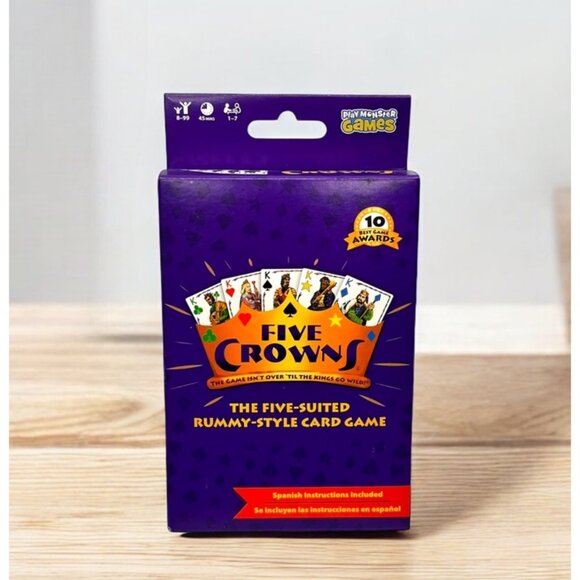 Five Crowns The Five-Suited Rummy-Style Card Game 1-7 players 10 Best Game Award - Picture 1 of 2